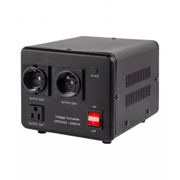 KEMOT Įtampos Keitiklis 1600 W / 2000 VA Aukštyn/Žemyn 110V-230V
