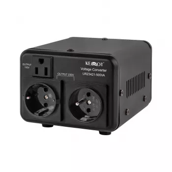 KEMOT įtampos keitiklis 400 W / 500 VA pakeliamasis ir pažeminamasis 110V/230V