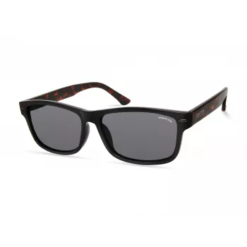 Kenneth Cole KC2985-5801A Vyriški stačiakampiai acetatiniai akiniai nuo saulės - Juoda/Pilka 58mm