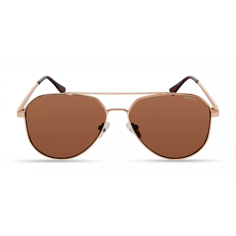 Kenneth Cole KC3009-5932E Vyriški stačiakampiai acetatiniai akiniai nuo saulės - Havana/Ruda - 59/15/145 mm - UV400