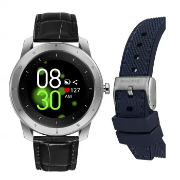 KENNETH COLE Vyriškas automatinis skeletinis laikrodis KCWGD2174061 - 45mm nerūdijančio plieno korpusas, rudo odos dirželis