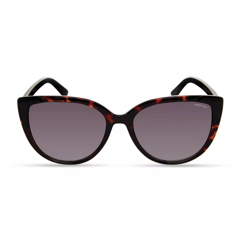 KENNETH COLE Women's Sunglasses KC2979-5501B - Rectangular Black Frame, Smoke Lens, UV400 Protection