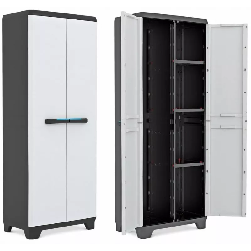 Keter Linear Cabinet papildomos lentynos 68x39x173cm 2 vnt. pilka/juoda