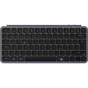 Keychron B1 Pro Pilka/Juoda DE Išdėstymo Žirklinio Jungiklio Klaviatūra - Bluetooth