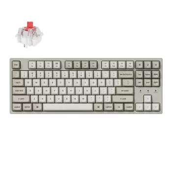 Keychron C1 Pro 8K 80% Super Red karšto keitimo RGB laidinė mechaninė klaviatūra