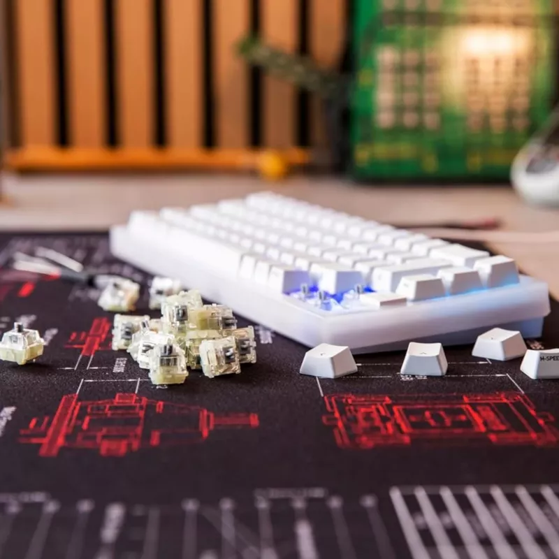 Keychron CHERRY MX2A Speed Silver RGB jungiklių rinkinys (35 vnt.)
