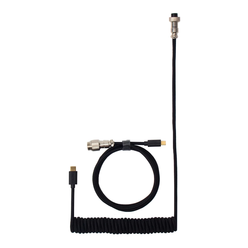 Keychron Coiled Aviator Cable - juoda/tiesi