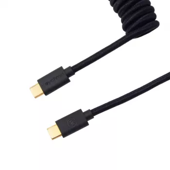 Keychron Coiled Aviator Cable - juoda/tiesi