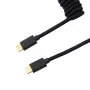 Keychron Coiled Aviator Cable - juoda/tiesi