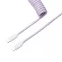 Keychron Coiled Aviator Cable - šviesiai violetinė/tiesi