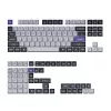 Keychron Double Shot KSA PBT klavišų rinkinys - tamsiai pilka / balti dūmai (137 klavišų, MX stiliaus, ANSI)