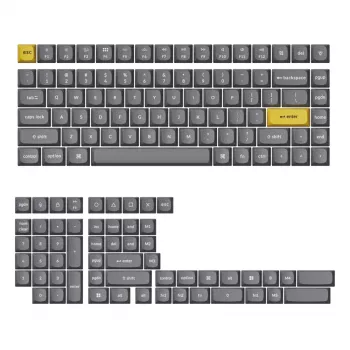 Keychron Double Shot PBT OSA pilnas klavišų rinkinys – tamsiai pilkas (140 klavišų, MX stiliaus)