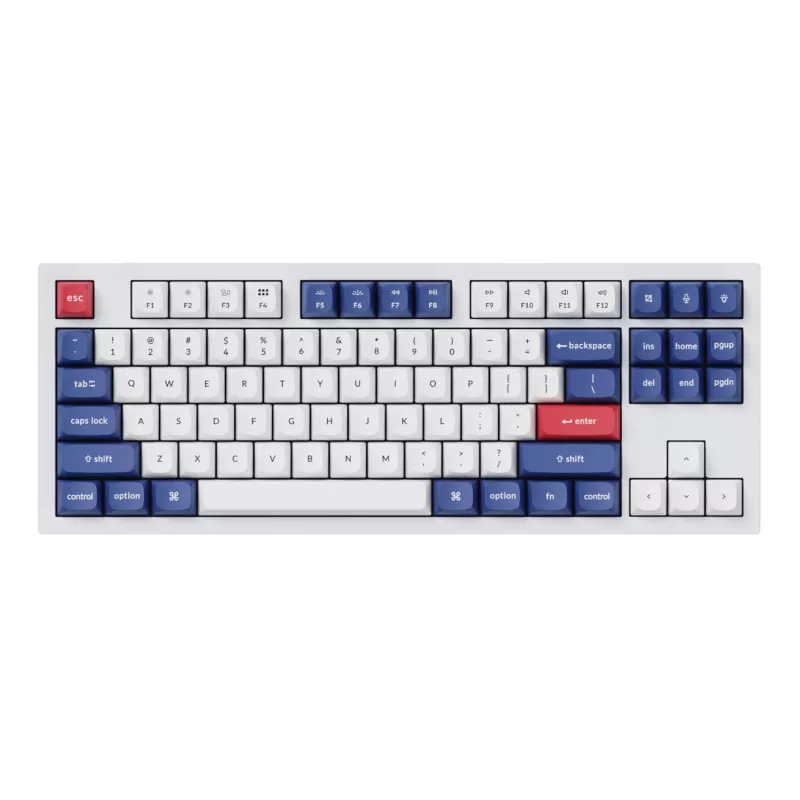 Keychron Double-Shot PBT OSA klavišų rinkinys - mėlynas ir baltas | 137 klavišų | MX stiliaus | ANSI US