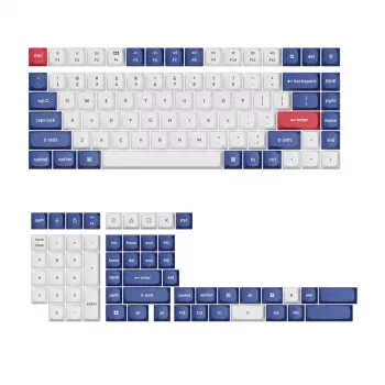 Keychron Double-Shot PBT OSA klavišų rinkinys - mėlynas ir baltas | 137 klavišų | MX stiliaus | ANSI US