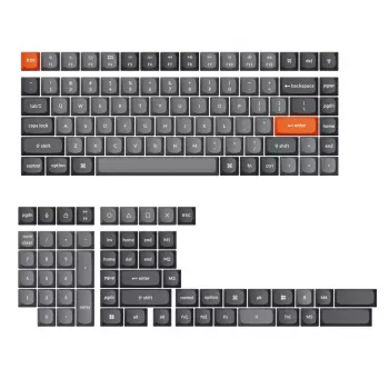 Keychron Double-Shot PBT OSA klavišų rinkinys - pilka (142 klavišai, MX suderinamas)