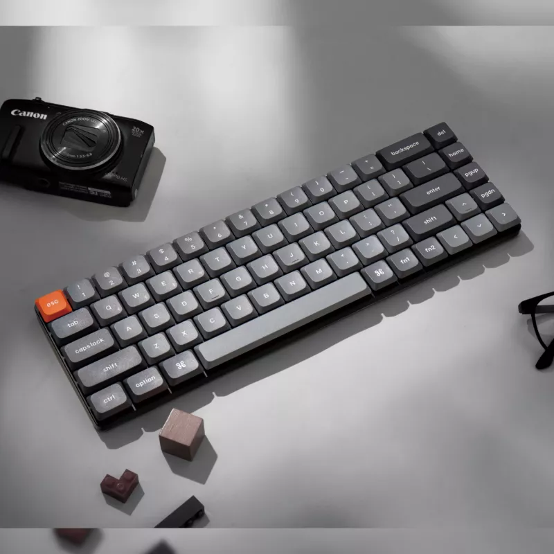 Keychron K7 Max QMK/VIA 65% belaidė individuali mechaninė klaviatūra | raudoni jungikliai