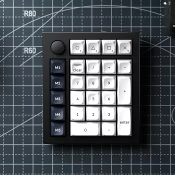 Keychron Q0 Max QMK Gateron Jupiter Banana RGB belaidė nestandartinė skaičių klaviatūra, baltas korpusas