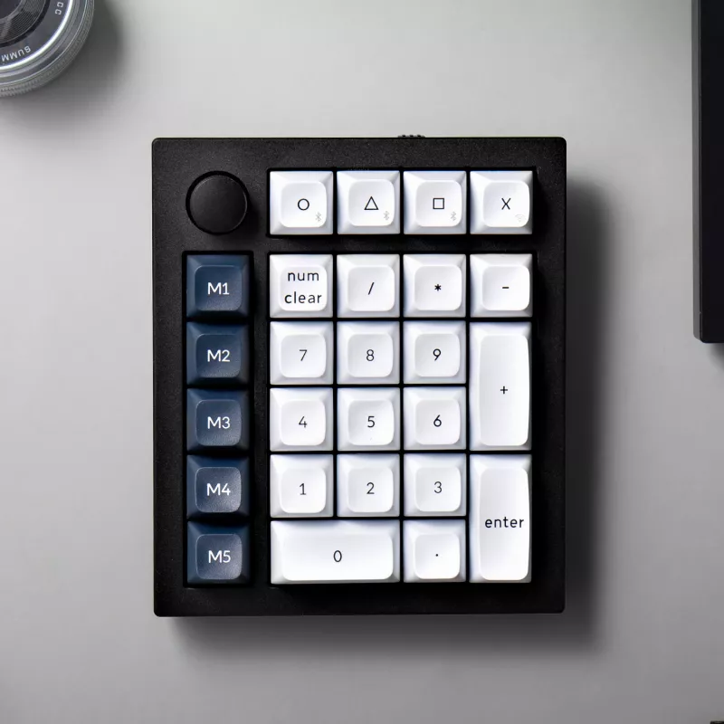 Keychron Q0 Max QMK Gateron Jupiter Banana RGB belaidė nestandartinė skaičių klaviatūra, baltas korpusas