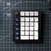 Keychron Q0 Max QMK Gateron Jupiter Red RGB belaidė nestandartinė skaičių klaviatūra anglies juodos spalvos