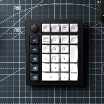 Keychron Q0 Max QMK Gateron Jupiter Red RGB belaidė nestandartinė skaičių klaviatūra anglies juodos spalvos