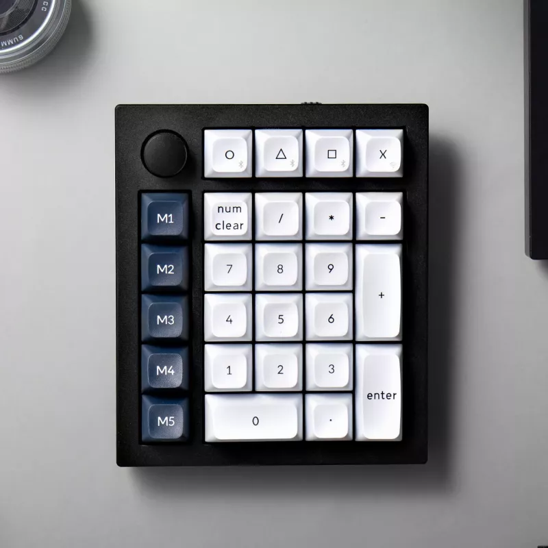 Keychron Q0 Max QMK Gateron Jupiter Red RGB belaidė nestandartinė skaičių klaviatūra anglies juodos spalvos