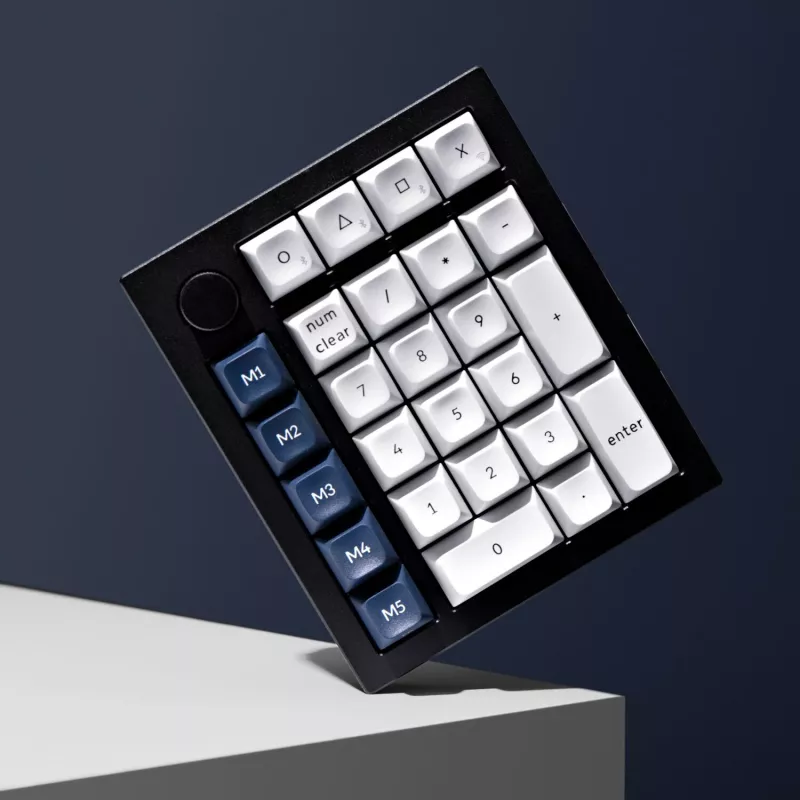 Keychron Q0 Max QMK Gateron Jupiter Red RGB belaidė nestandartinė skaičių klaviatūra anglies juodos spalvos