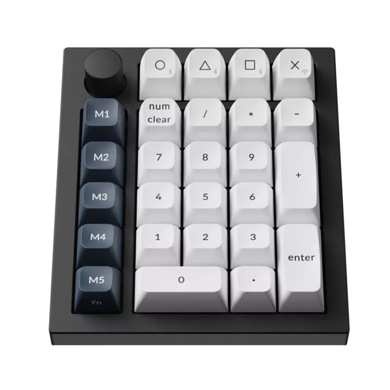 Keychron Q0 Max QMK Gateron Jupiter Red RGB belaidė nestandartinė skaičių klaviatūra anglies juodos spalvos