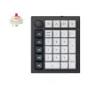 Keychron Q0 Max QMK Gateron Jupiter Red RGB belaidė nestandartinė skaičių klaviatūra anglies juodos spalvos