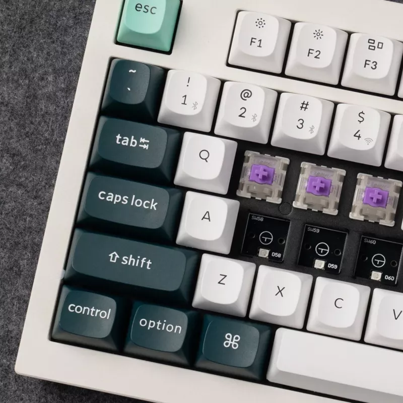 Keychron Q3 HE QMK 80% belaidė nestandartinė mechaninė klaviatūra (Nebula jungiklis) - Shell White