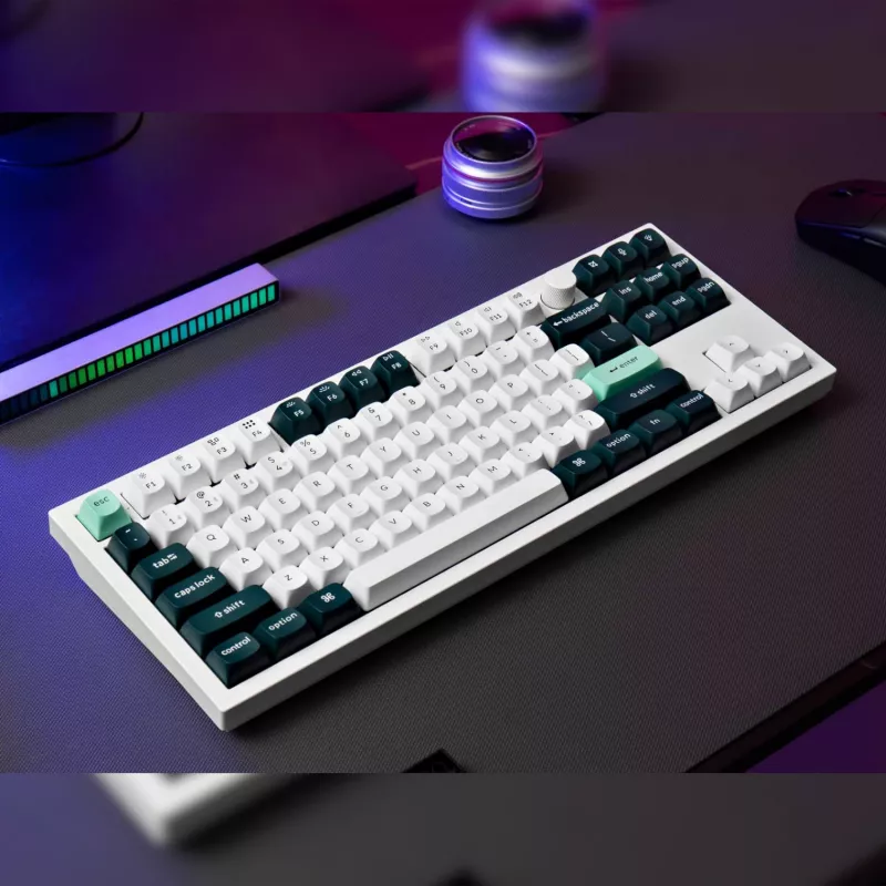 Keychron Q3 HE QMK 80% belaidė nestandartinė mechaninė klaviatūra (Nebula jungiklis) - Shell White