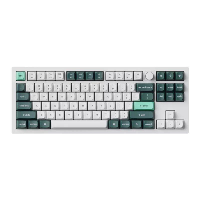 Keychron Q3 HE QMK 80% belaidė nestandartinė mechaninė klaviatūra (Nebula jungiklis) - Shell White