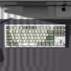 Keychron Q3 Max 80% pilnai surinkta klaviatūra su reguliavimo rankenėle, raudoni jungikliai, Hot-Swap Gateron Jupiter RGB belaidė klaviatūra - Shell White