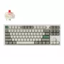 Keychron Q3 Max 80% pilnai surinkta klaviatūra su reguliavimo rankenėle, raudoni jungikliai, Hot-Swap Gateron Jupiter RGB belaidė klaviatūra - Shell White