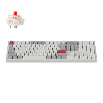 Keychron Q6 Max QMK/VIA belaidė individuali mechaninė klaviatūra OSA Gateron Red Jupiter jungikliai - Shell White