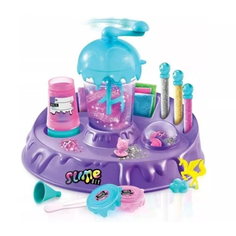 Kiddyz DIY Slime Factory: Didelis rinkinys su blizgučiais ir figūrėlėmis gleivėms gaminti