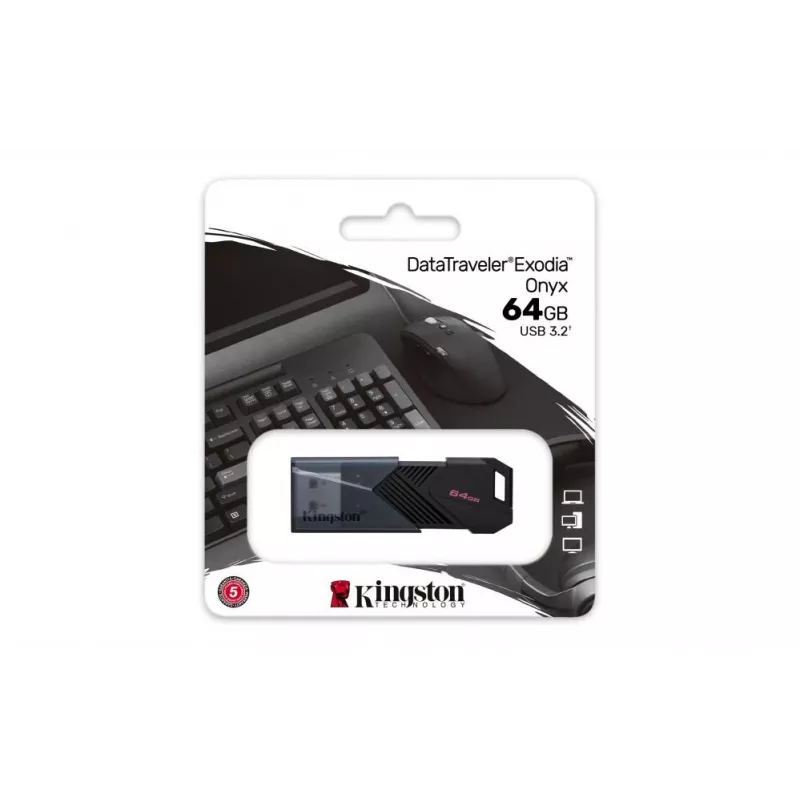 Kingston DataTraveler Exodia Onyx 64GB USB 3.2 Flash Drive