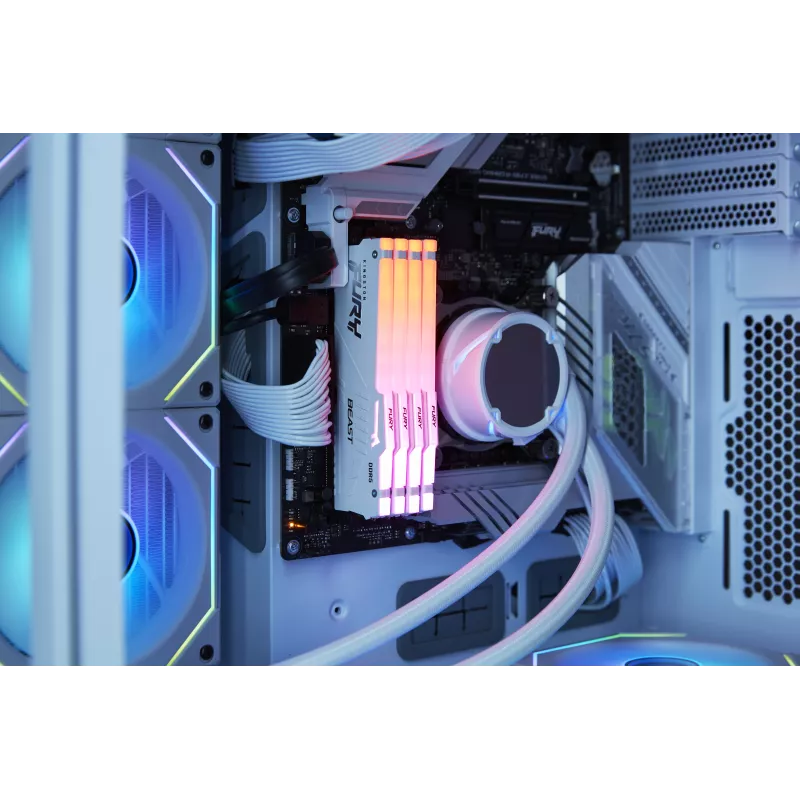 Kingston FURY Beast White RGB EXPO 32GB DDR5-6400 CL32 DIMM atminties modulis