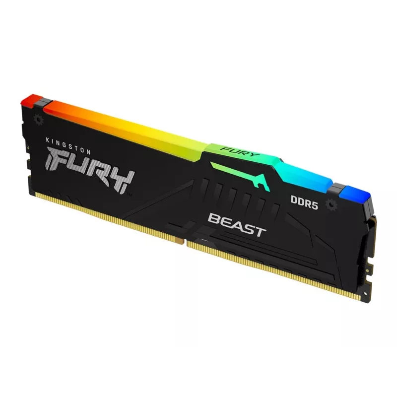 Kingston Technology FURY Beast 128GB 5600MT/s DDR5 CL40 DIMM (4 rinkinys) RGB XMP