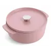 KitchenAid troškintuvas su dangčiu, emaliuotas ketus, 26 cm, rožinis
