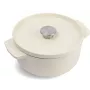 Ketaus puodas su dangčiu KitchenAid 22 cm, Almond Cream