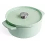 KitchenAid Emaliuotas ketaus puodas 22 cm, pistacijų spalvos