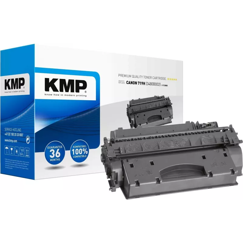 KMP C-T238BX Juodas suderinamas kasečių toneris (pakeičia Canon 719H), skirtas Canon i-SENSYS LBP251, LBP252, LBP253, LBP6310, MF411, MF416, MF418, MF419, MF6140, MF6180
