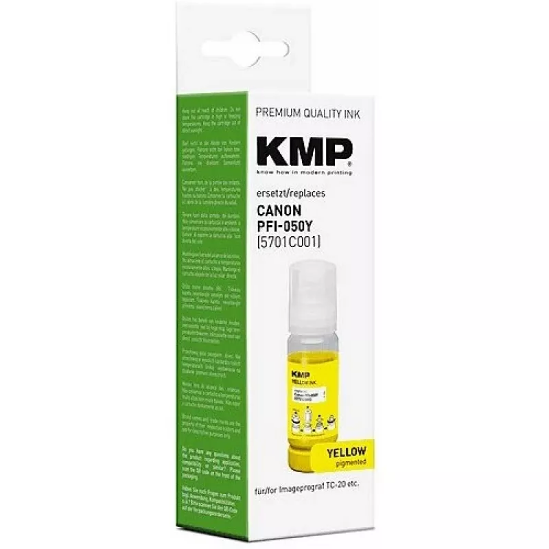 KMP kasetė Canon PFI050Y (5701C001) geltona suderinama