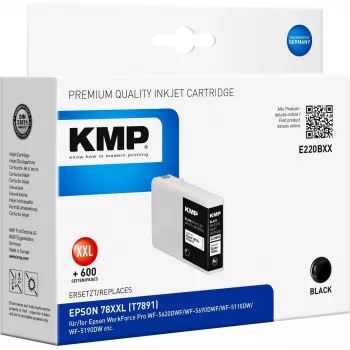 KMP E220BXX - 80 ml - High Yield - Black - Compatible - Ink Cartridge (Alternative to Epson T7891) for Epson WorkForce Pro WF-5110DW, WF-5190DW, WF-5620DWF, WF-5690DWF
