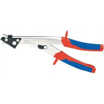 KNIPEX skardos kramtyklė 90 55 280 - 280 mm, pjauna plieną iki 1,2 mm, varį/aliuminį iki 1,7 mm, plastiką iki 2,0 mm