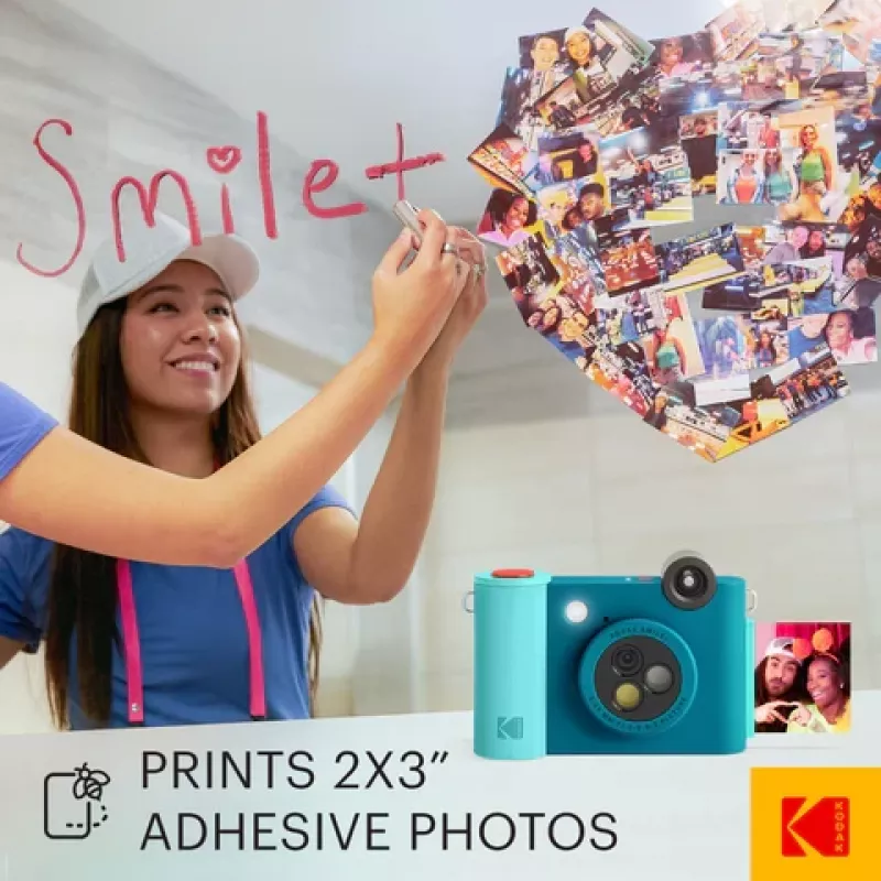Kodak SMILE+ Momentinė spausdinimo kamera, 2x3 col., mėlyna