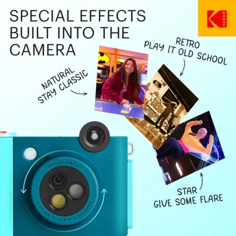 Kodak SMILE+ Momentinė spausdinimo kamera, 2x3 col., mėlyna