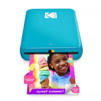 KODAK STEP Momentinis mobilus nuotraukų spausdintuvas - spalvotas ZINK 2x3 inch - 1 puslapis per minutę - Bluetooth - mėlynas