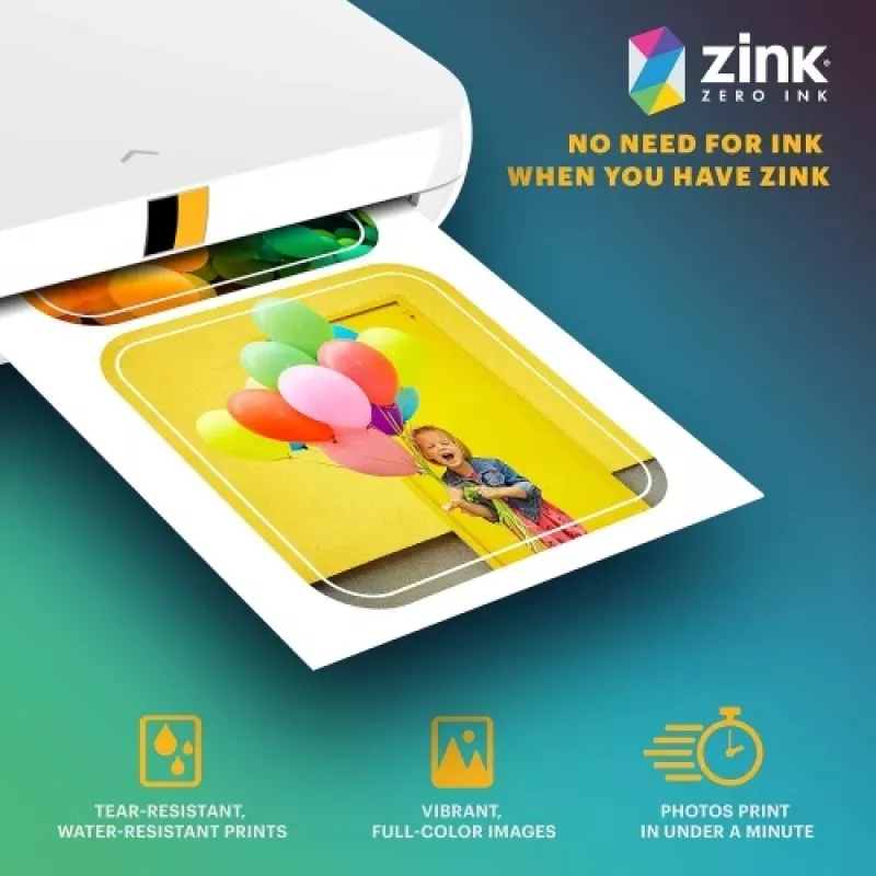Kodak ZINK 2x3'' 50x76 mm 30 lapų iš anksto iškirptas lipnus fotopopierius