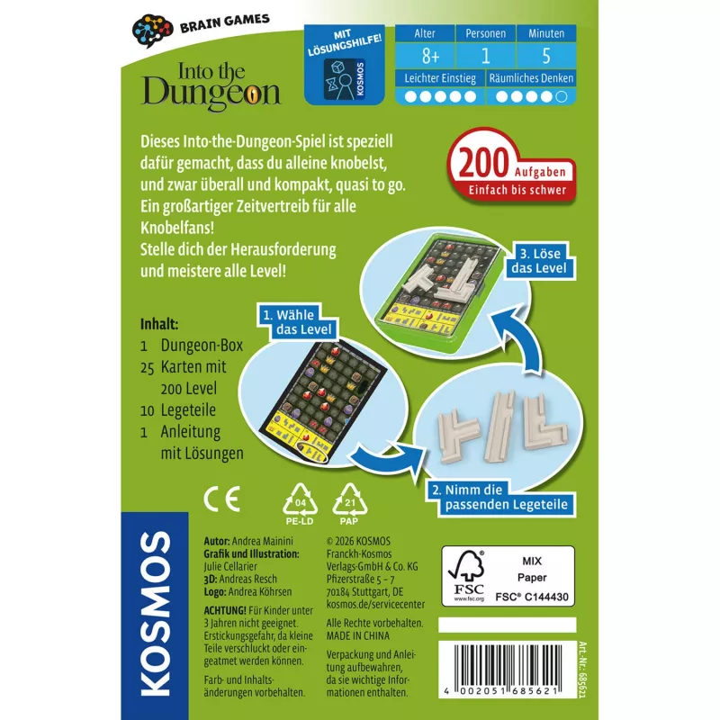 Kosmos Into the Dungeon Brain Games Logic Puzzle Game